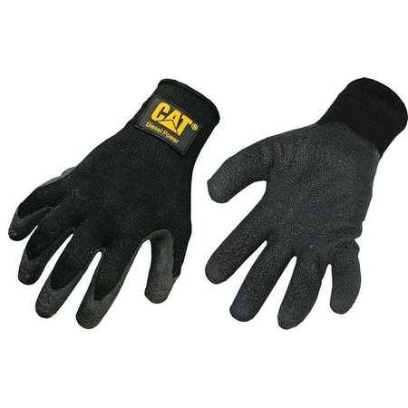 CAT Protective Gloves, Jumbo, Knit Wrist Cuff, CottonPolyester Glove, Black CAT017400J